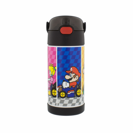 Super Mario Bros. Mario Kart Thermos 12oz Water Bottle with Straw